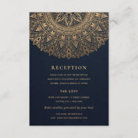 NAVY GOLD CLASSY ORNATE MANDALA WEDDING RECEPTION