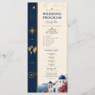Navy Gold Destination Wedding Program Programme
