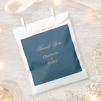 Navy Gold Floral Boho Wedding Favour Bags