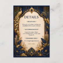 Navy gold gatsby peacock DETAILS wedding luxurious