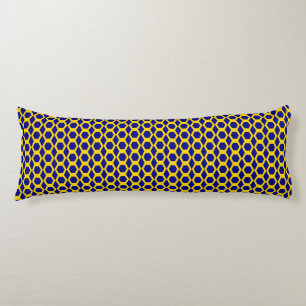 Navy Gold Hexagon Pattern Body Cushion