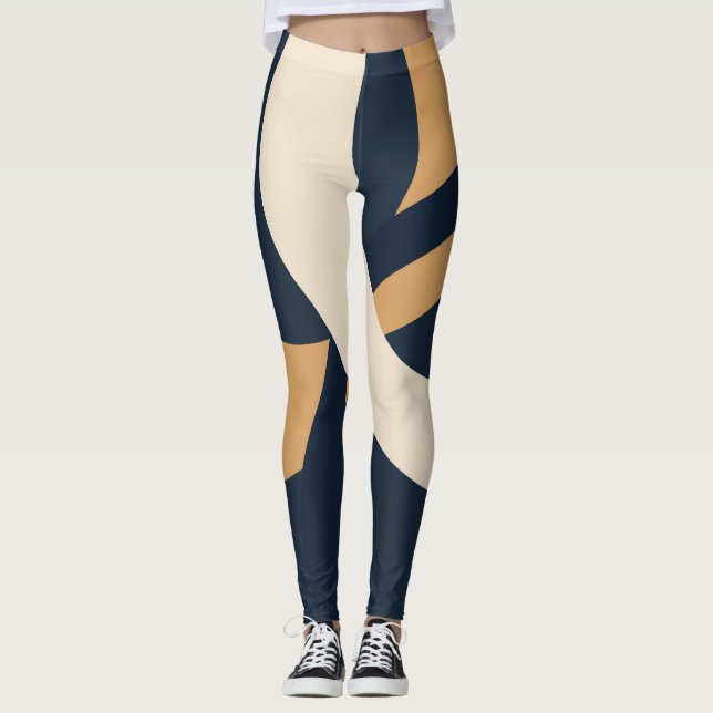 Navy & Gold III Leggings (Front)