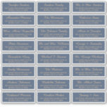 Navy gold individual guest address elegant labels<br><div class="desc">Personalised dark navy blue classy elegant wedding guest name and address mailing labels with a chic gold copper calligraphy script.</div>