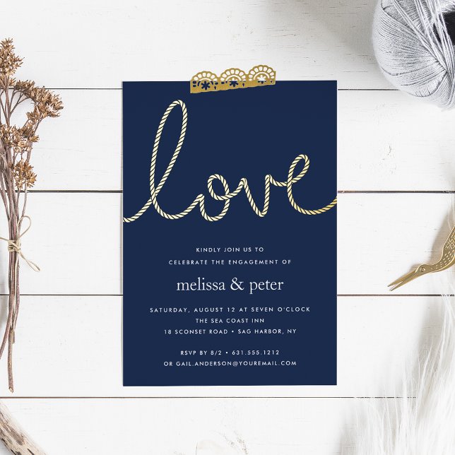 Navy & Gold Knotted Love Nautical Engagement Party (Creator Uploaded)