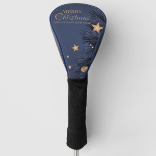 Navy Gold Simple Christmas Day Driver Best Golf Head Cover