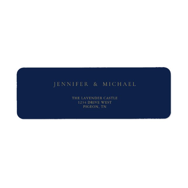 Navy Gold Simple Minimalistic New Home Newly Weds (Front)