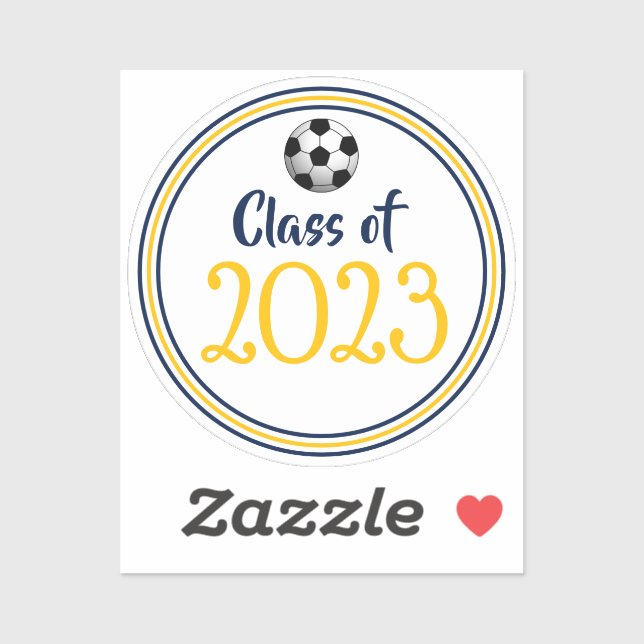 Navy & Gold Soccer Class Year Graduation (Sheet)