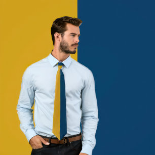 Navy & Gold Two Color Tie