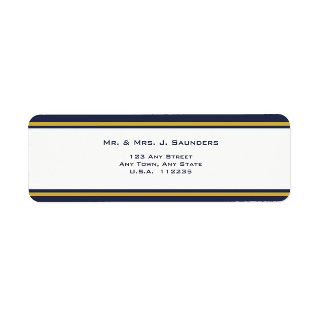 Navy & Gold Wedding  (Front)