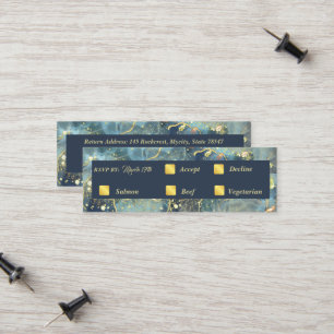 Navy & Gold Wedding RSVP Card