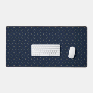 Navy Golden Zinnia Sun Desk Mat