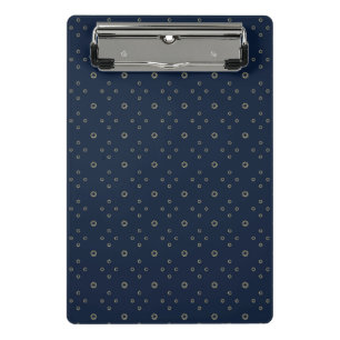 Navy Golden Zinnia Sun Mini Clipboard