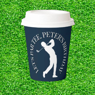 Navy Golfer Birthday in Style  Paper Cups
