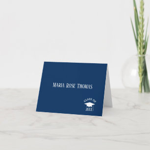 Navy Grad Thank you note (4.25" x 5.5") Card