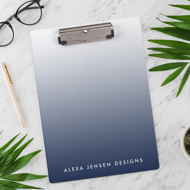 Navy Gradient Ombre Personalised Clipboard (Creator Uploaded)
