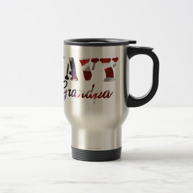 Navy Grandpa Flag Travel Mug (Right)