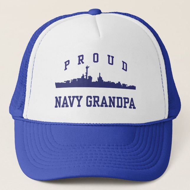 Navy Grandpa Trucker Hat (Front)