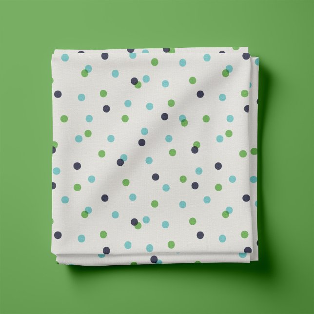 Navy Green and Turquoise Confetti Dots Fabric (Creator Uploaded)