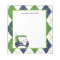 Navy & Green Argyle Golf Personalised Notepad
