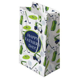 Navy & Green Golf Personalized Small Gift Bag
