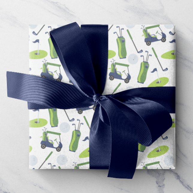 Navy & Green Golf Wrapping Paper (Creator Uploaded)