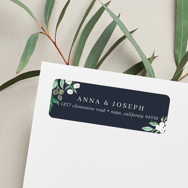 Navy | Greenhouse Botanical Return Address (Creator Uploaded)