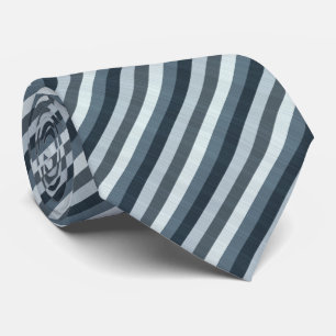 Navy Grey Stripes Tie