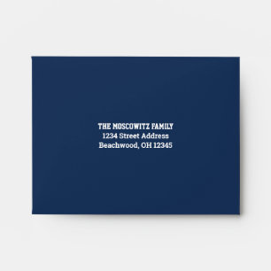 Navy, Grey, White RSVP Envelope