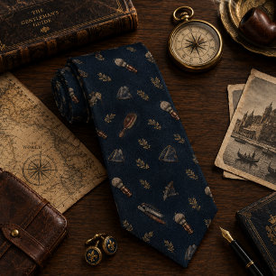 Navy Heritage Grooming Valet Pattern Tie