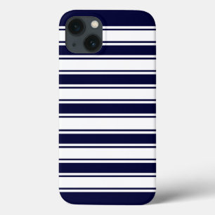 Navy Horizontal Stripe iPhone 13 Case