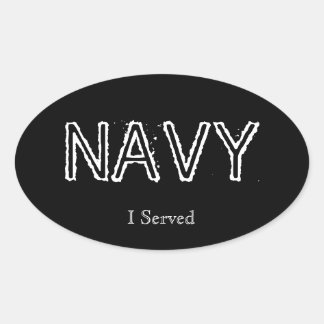 Navy "I served" Oval Sticker