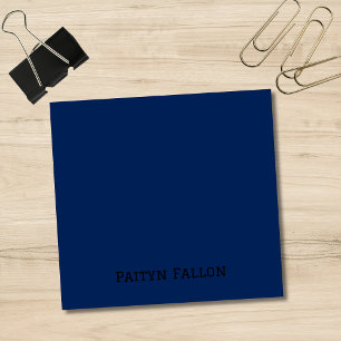Navy Indigo Professional Minimalist Black Script Post-it Notes