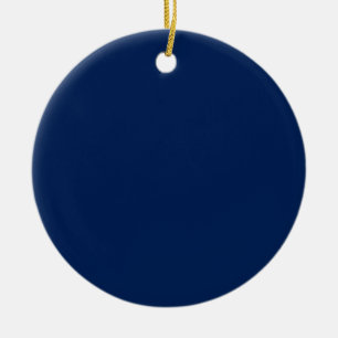Navy Indigo Solid Colour Classic and Elegant Ceramic Tree Decoration