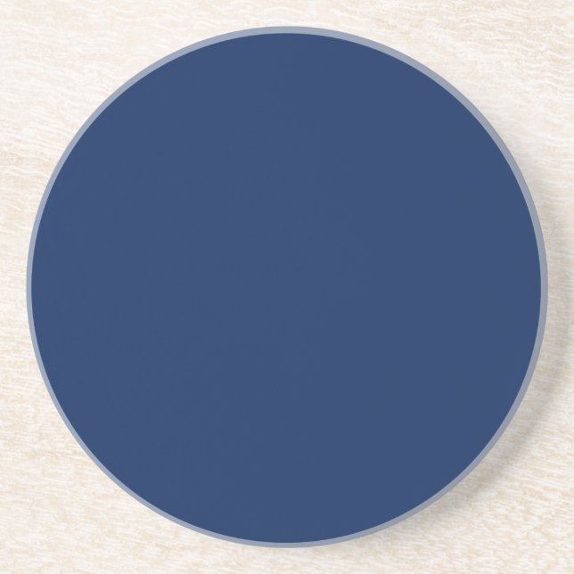 Navy Indigo Solid Colour | Classic and Elegant Coaster (Front)