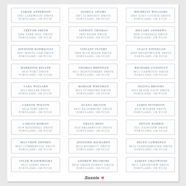 Navy | Individual Guest Address Labels (Sheet)