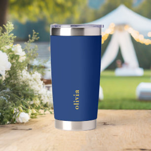 Navy Insulated Tumbler with Custom Brand Text