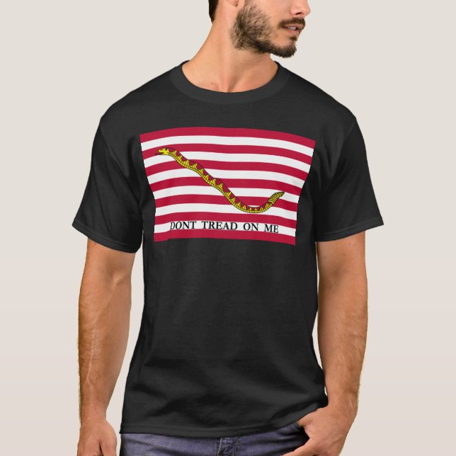 Navy Jack Flag - Dont Tread On Me T-Shirt (Front)