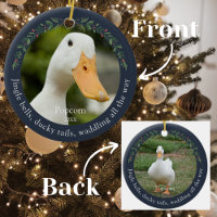 Navy Jingle Bells Pet Duck Christmas