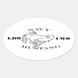 Navy LDO/CWO logo Oval Sticker