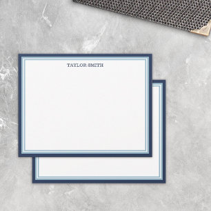 Navy & Light Blue Borders Add Your Name Card