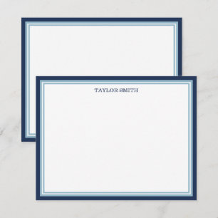 Navy & Light Blue Borders Add Your Name Card