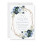 Navy & light blue floral geometric wedding