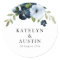 navy & light blue floral wedding