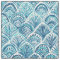Navy LIKE A MERMAID Nautical Fish Scales Pattern