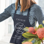 Navy Logo | Corporate Modern Minimalist Blue Apron<br><div class="desc">A simple custom navy blue business template in a modern minimalist style which can be easily updated with your company logo and text. If you need any help personalising this product,  please contact me using the message button below and I'll be happy to help.</div>