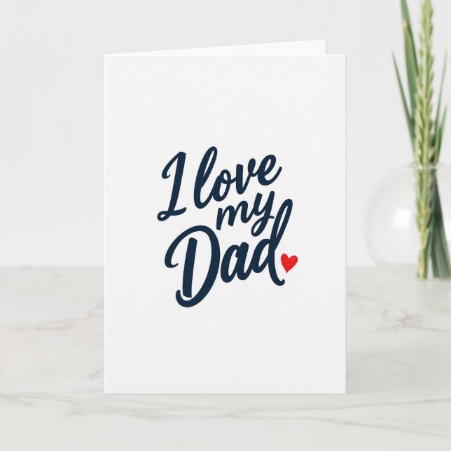 Navy Love Dad Script Card (Front)