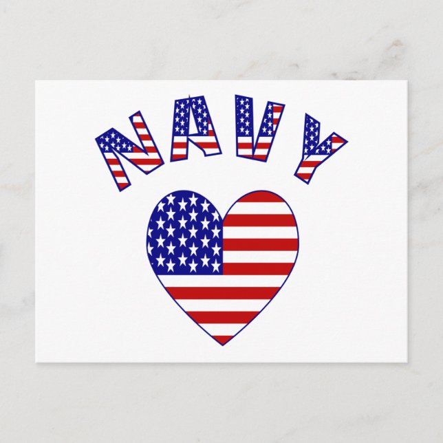 Navy Love Postcard (Front)