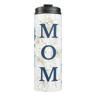 Navy Marble Mom Photo Coffee Travel Tumbler Mug