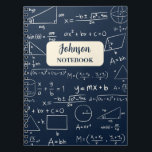 Navy Mathematics Lovers Math Geek Notebook<br><div class="desc">The perfect Cute Mathematic Lovers,  Math Geek,  a pattern gift idea for all men,  women & kids who love Math Equation With a Beautiful Navy colour you can personalise your name. Click our name store for more interesting designs.</div>