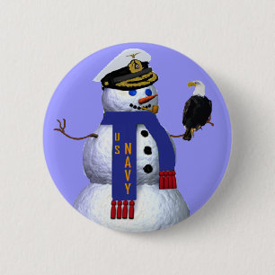 Navy Military Button